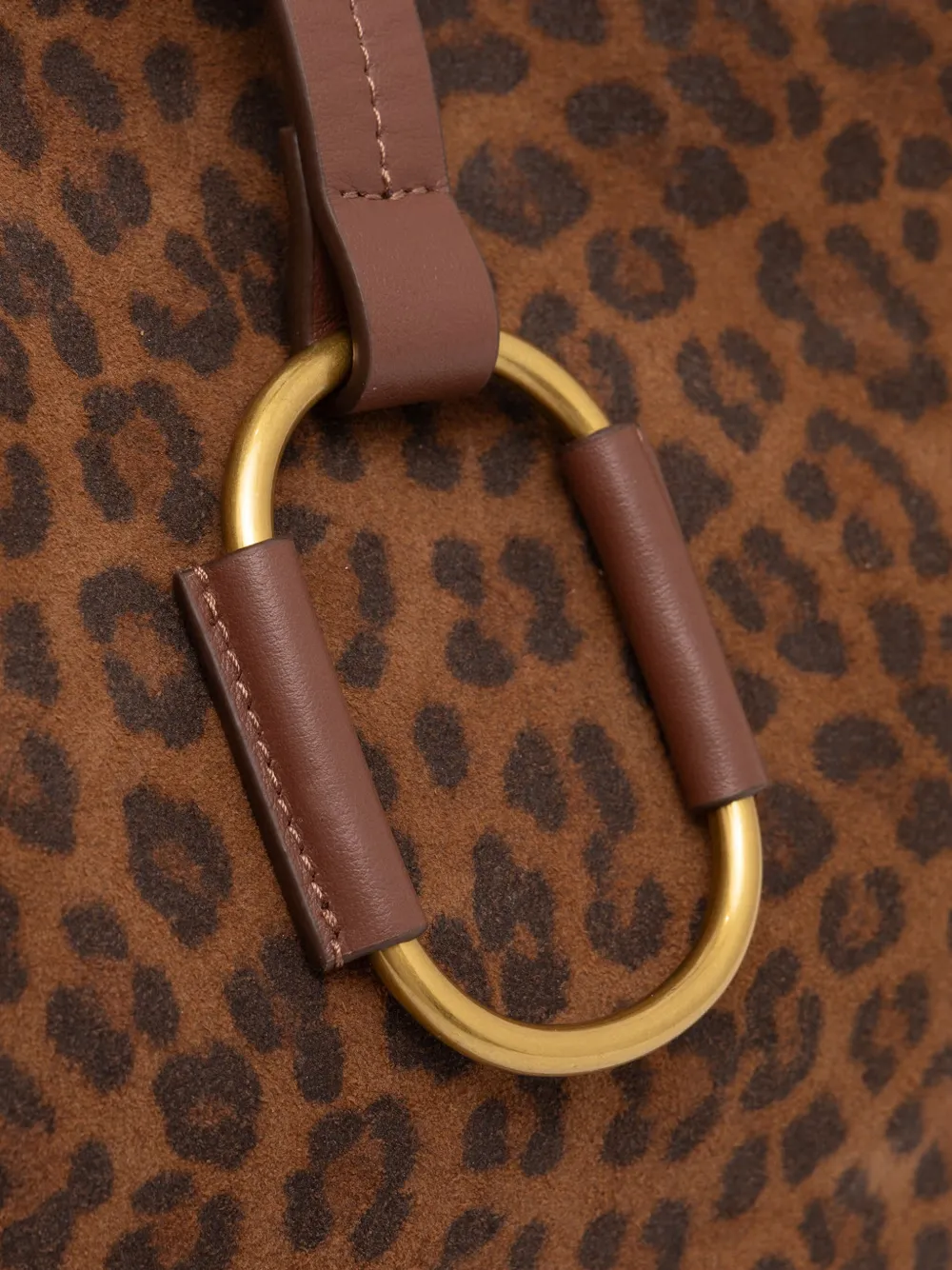 TWINSET Schoudertas met luipaard-print en gespdetail Bruin