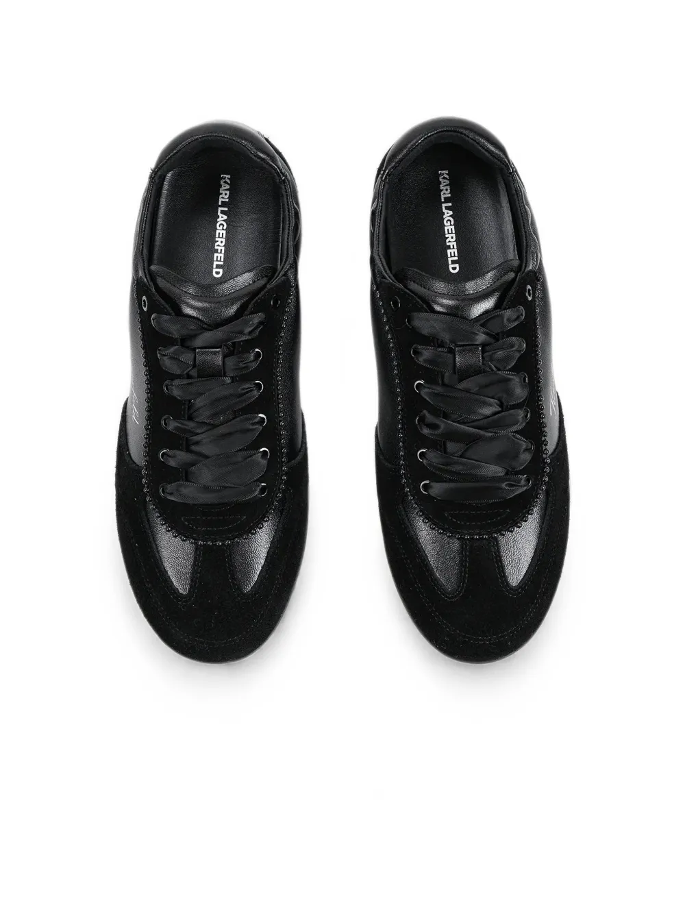 Karl Lagerfeld Altia panelled sneakers Zwart