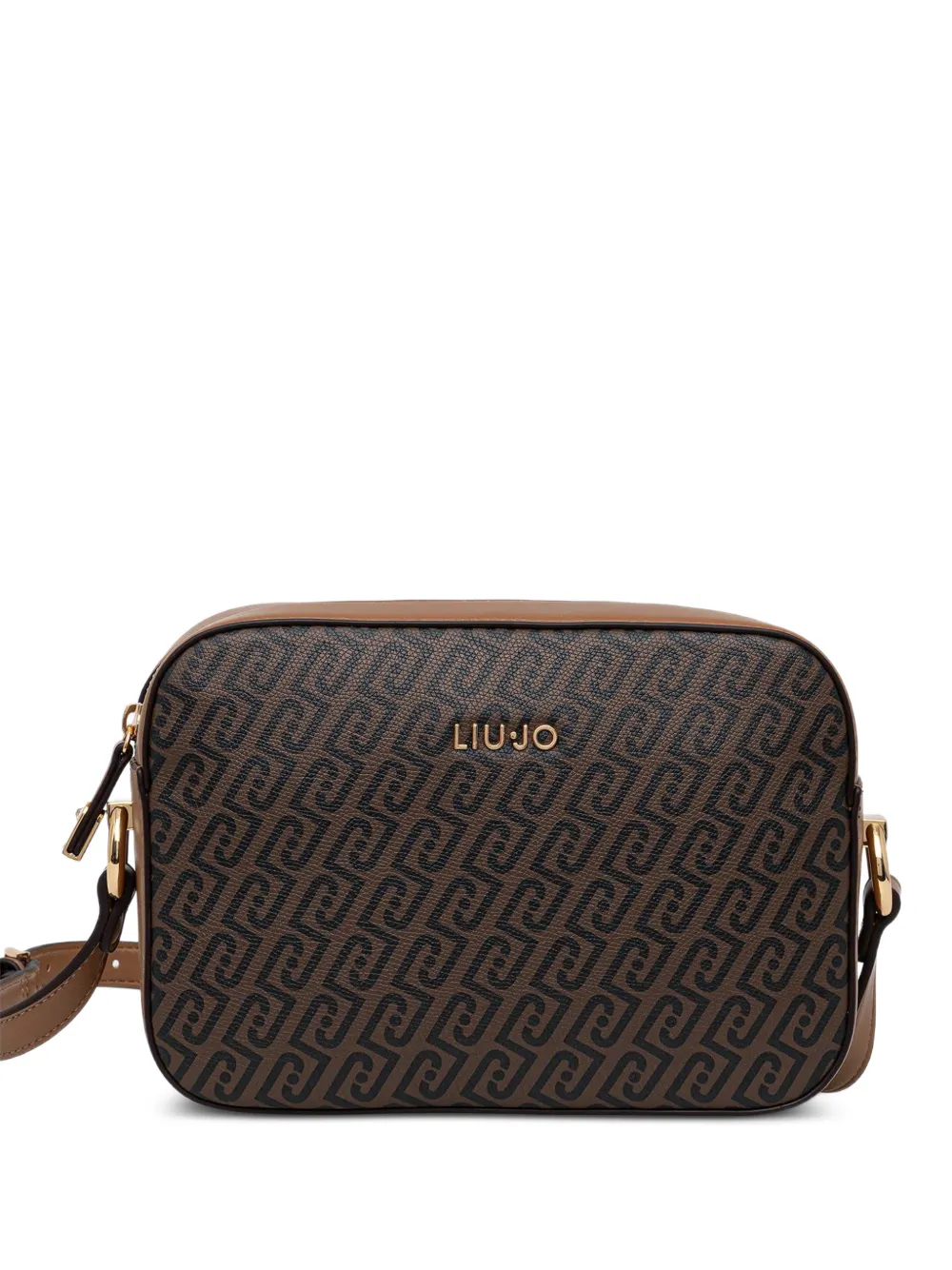 LIU JO medium monogram crossbody bag - Marrone