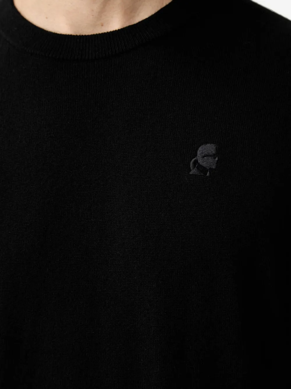Karl Lagerfeld Trui met geborduurd logo Zwart