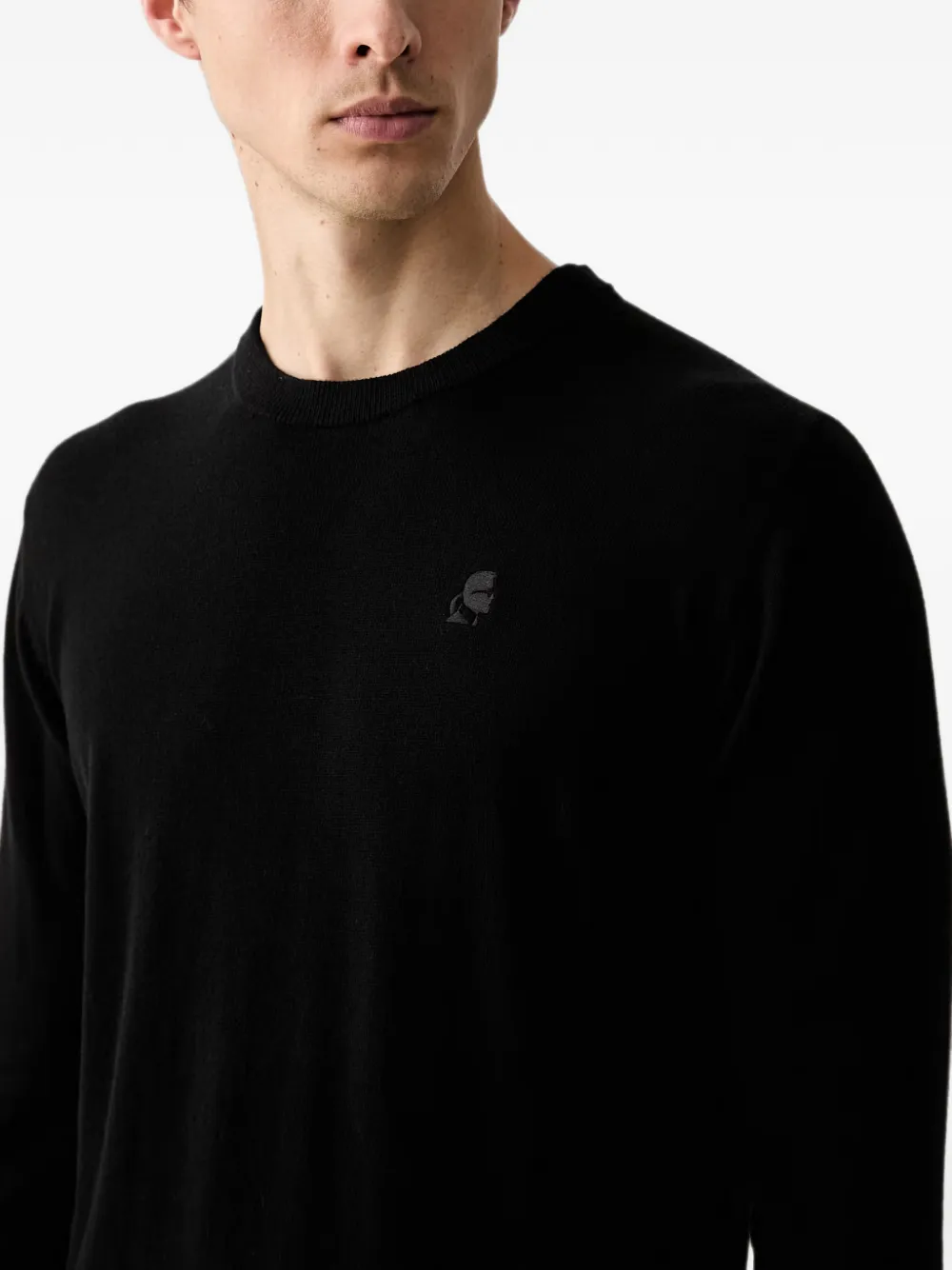 Karl Lagerfeld Trui met geborduurd logo Zwart