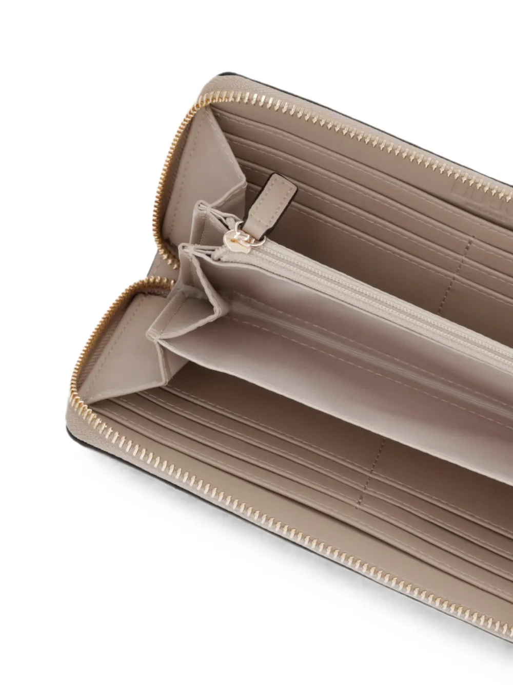 LIU JO Portemonnee met logo-plakkaat en kiezel-effect Beige