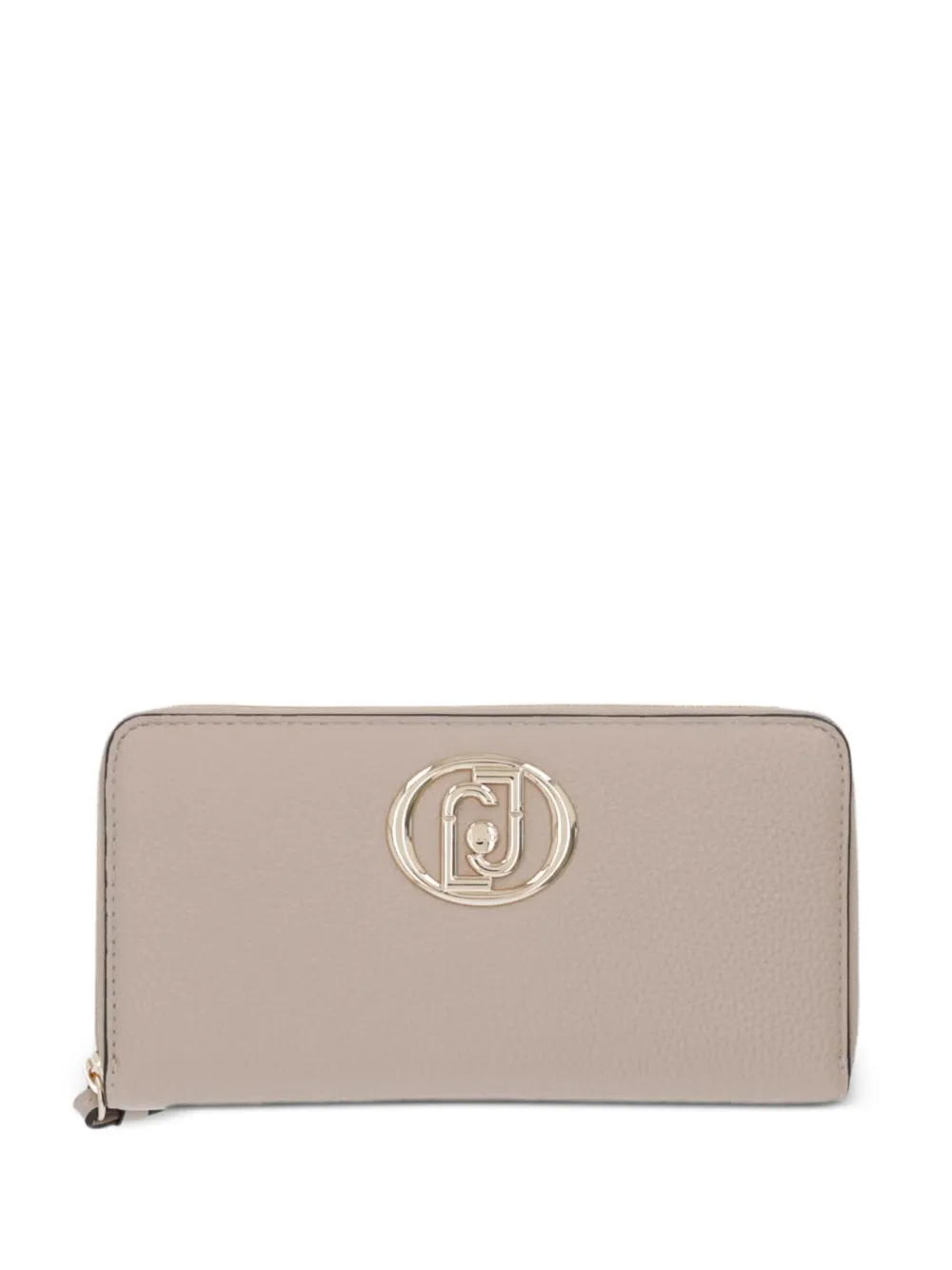 LIU JO logo-plaque pebbled-effect wallet - Nude