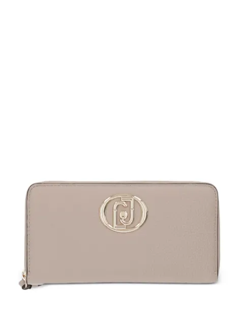 LIU JO logo-plaque pebbled-effect wallet