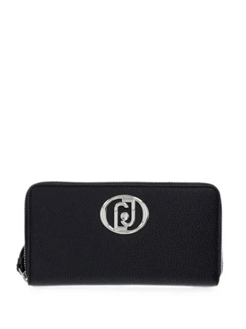 LIU JO logo-plaque pebbled-effect wallet