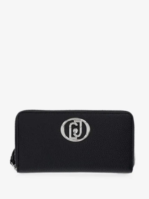 LIU JO logo-plaque pebbled-effect wallet