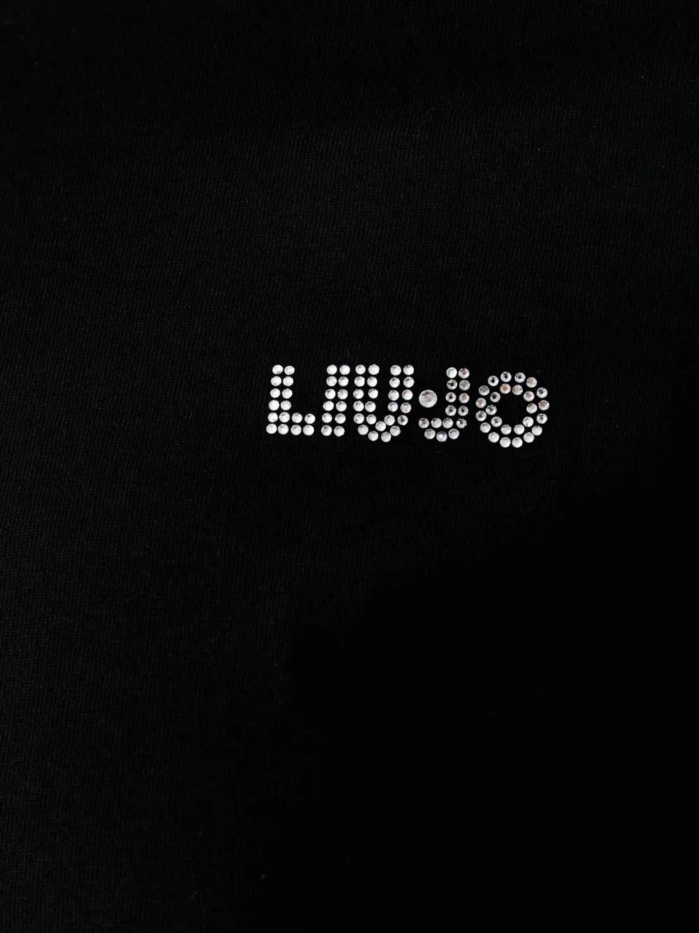 LIU JO T-shirt met logo van stras Zwart