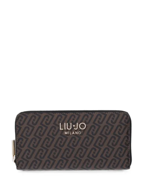 LIU JO monogram-pattern zip-around wallet