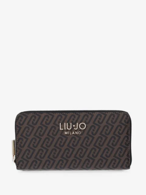 LIU JO monogram-pattern zip-around wallet