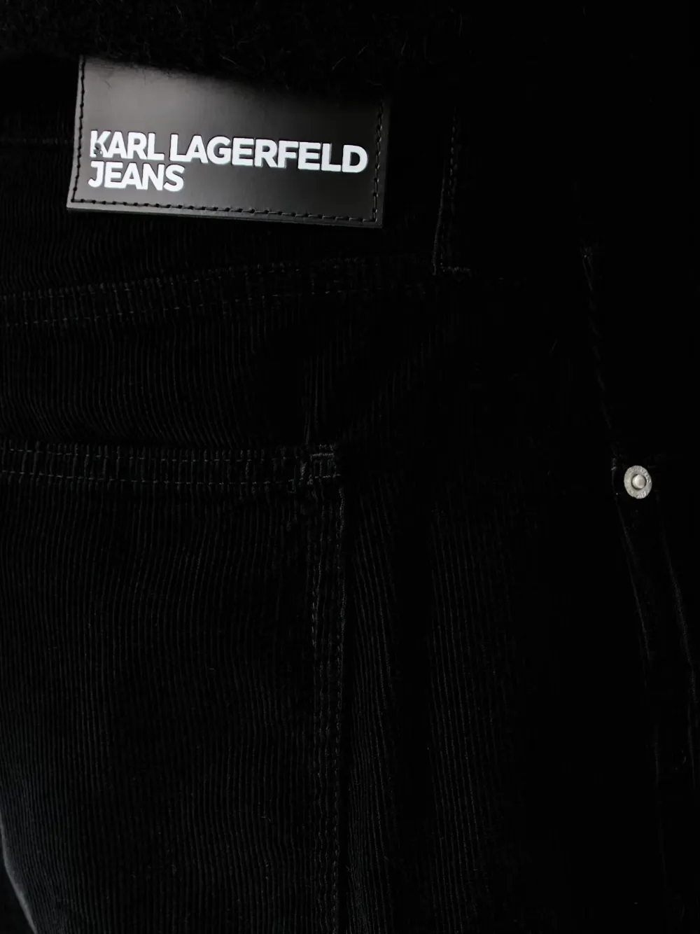 Karl Lagerfeld Jeans Broek met ribfluwelen textuur Zwart