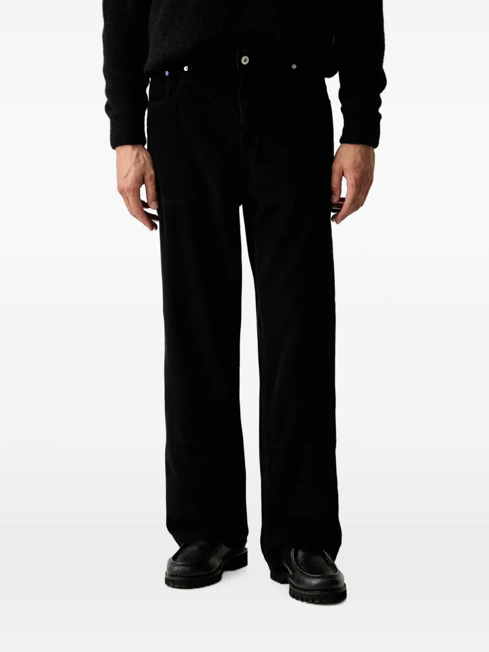 Karl Lagerfeld Jeans corduroy-texture carpenter trousers