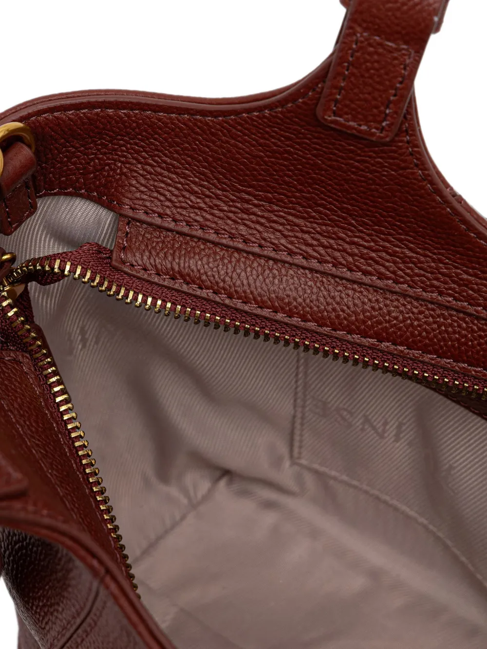 TWINSET buckle-detail pebbled leather tote bag Rood