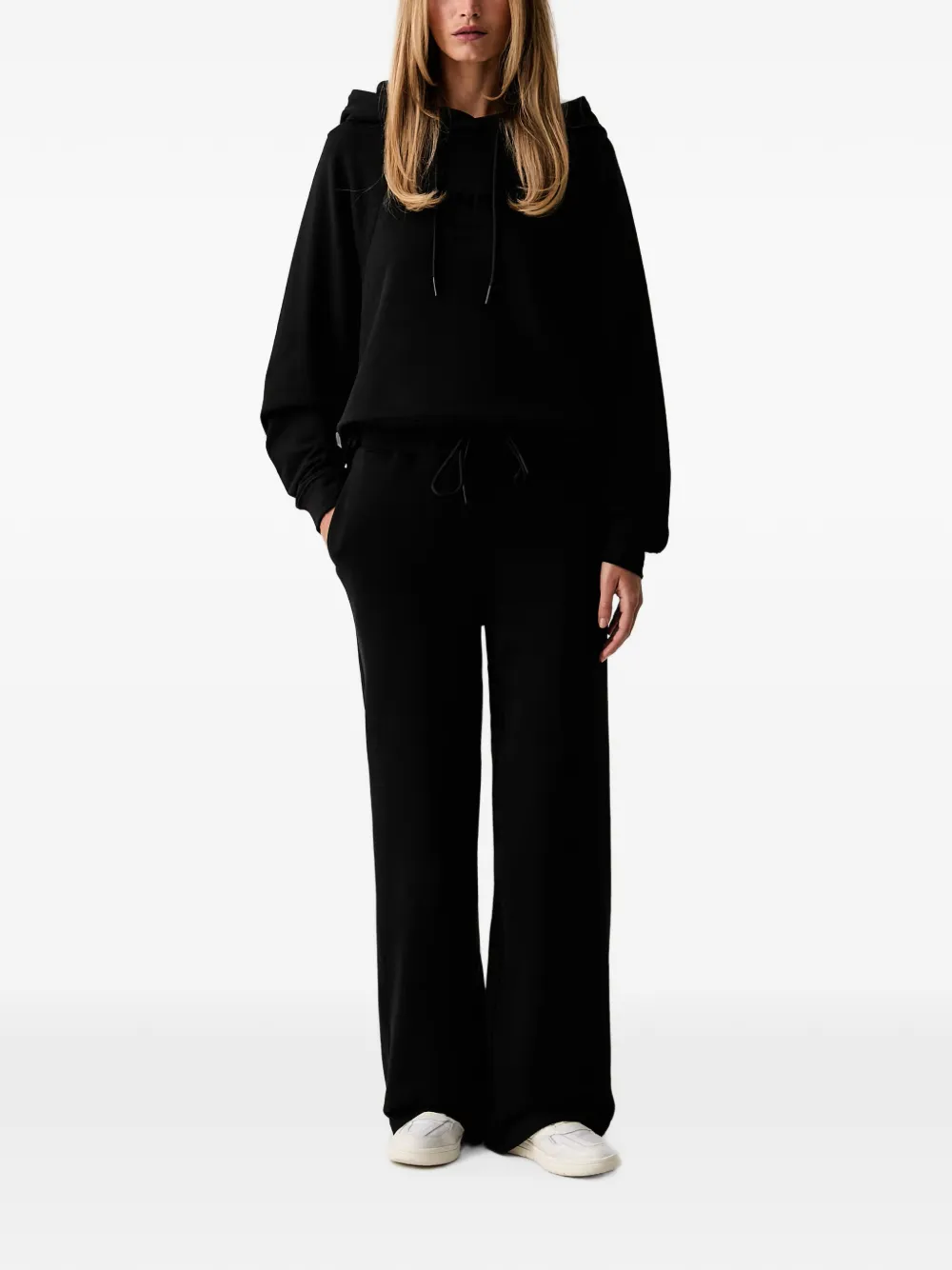 TWINSET logo-embroidered drawstring jumpsuit Zwart