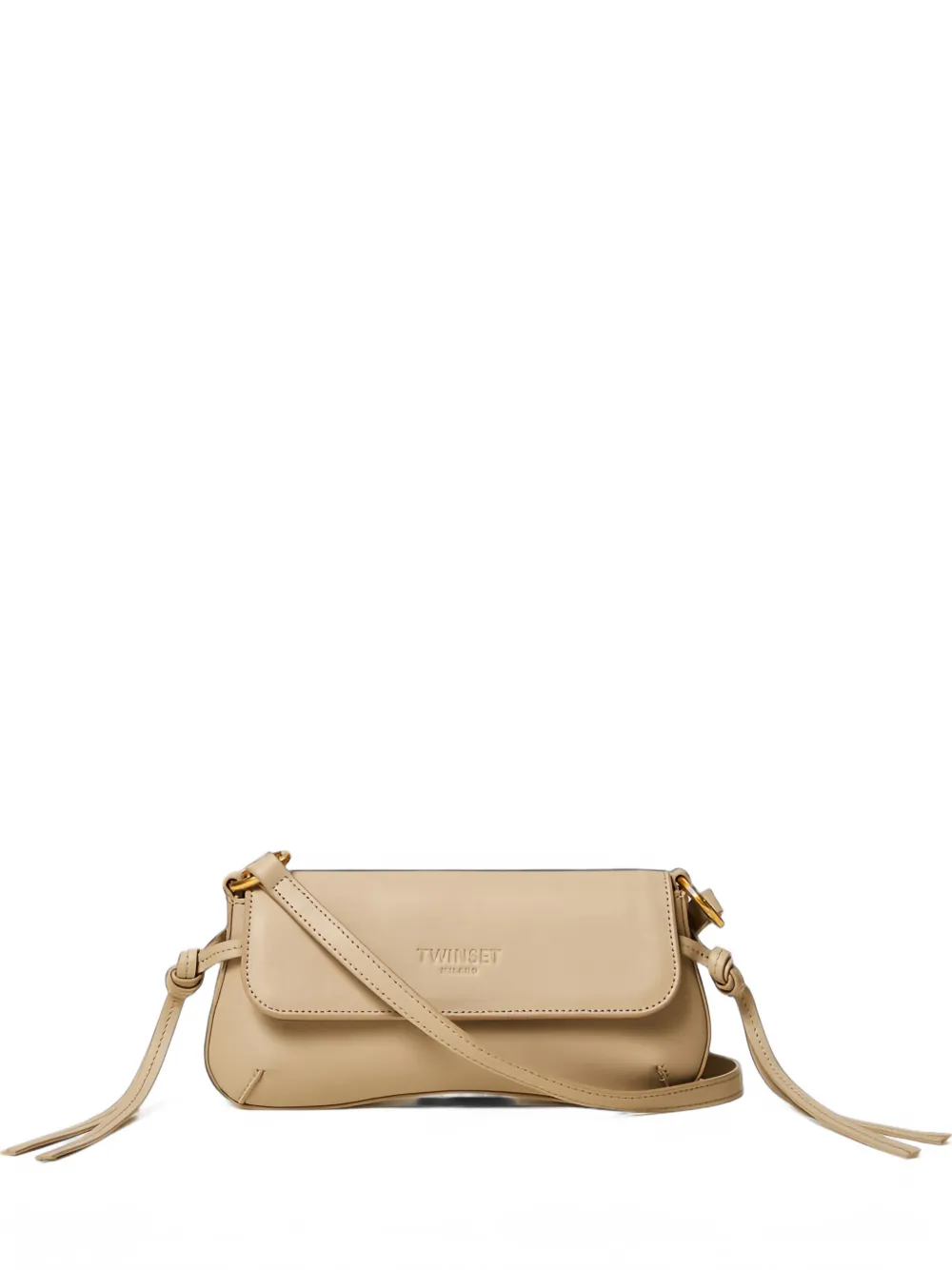 TWINSET logo-debossed knot-detail tote bag - Toni neutri