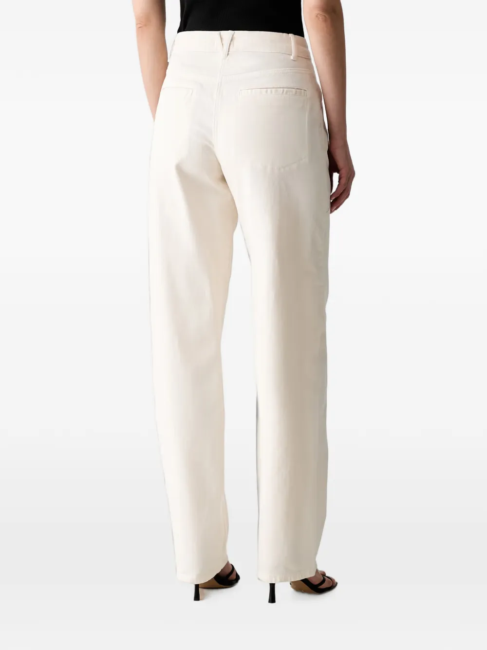 LIU JO Straight jeans met knoopsluiting Beige