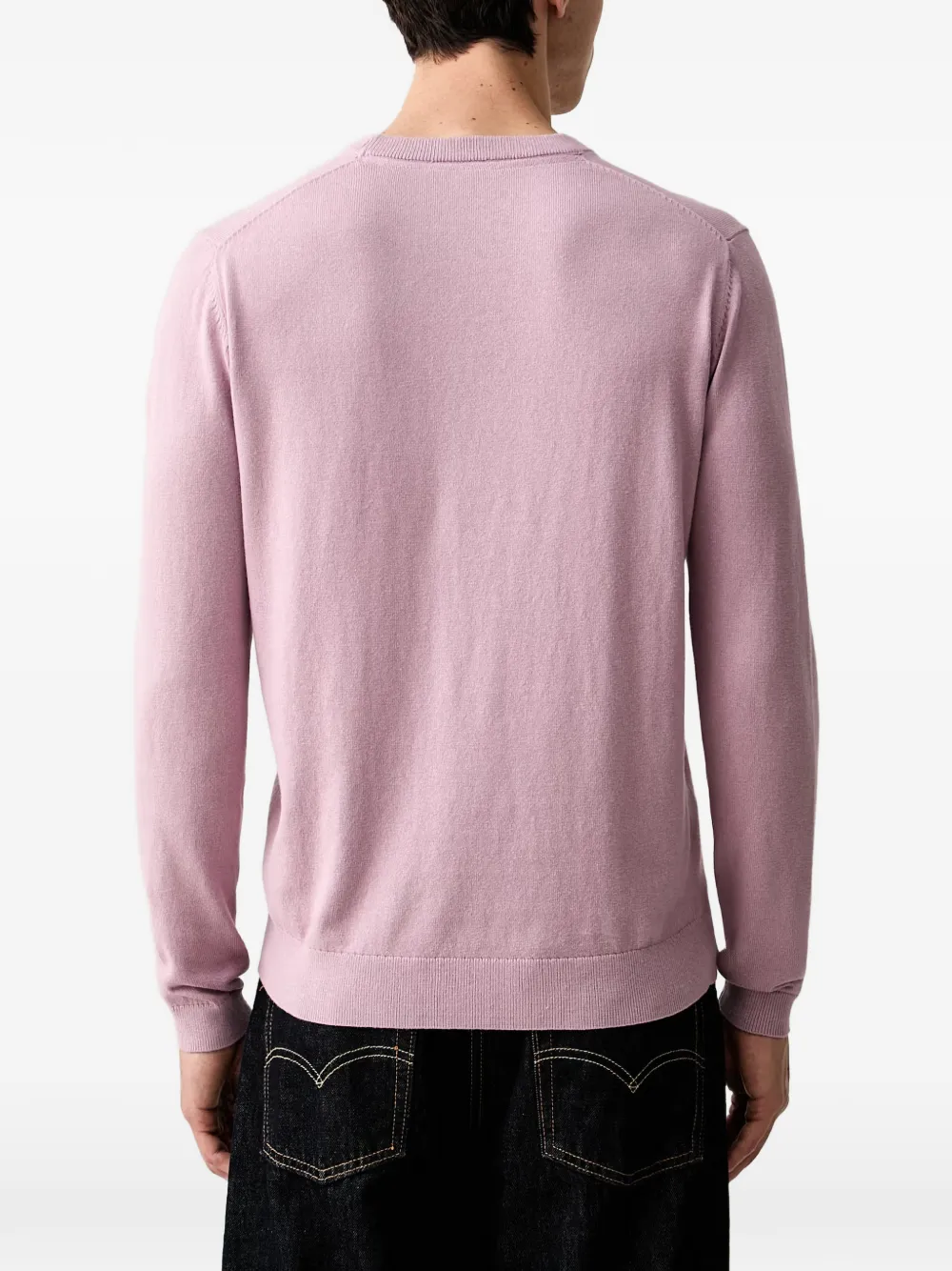 Karl Lagerfeld Trui met geborduurd logo en ronde hals Roze
