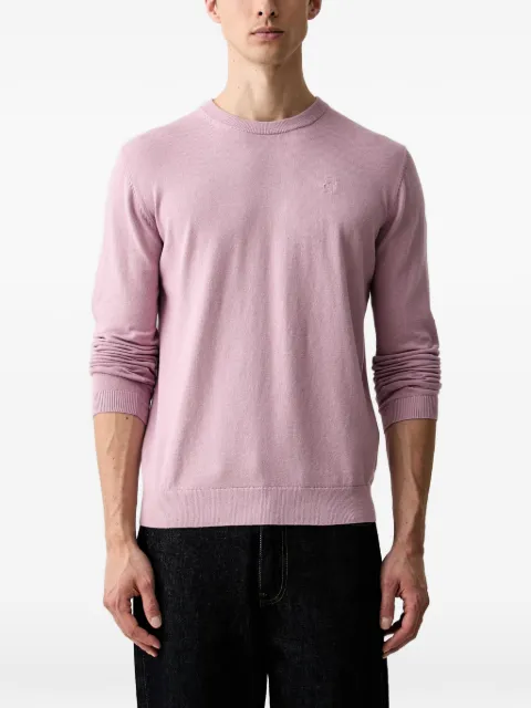 Karl Lagerfeld logo-embroidered crew-neck sweater