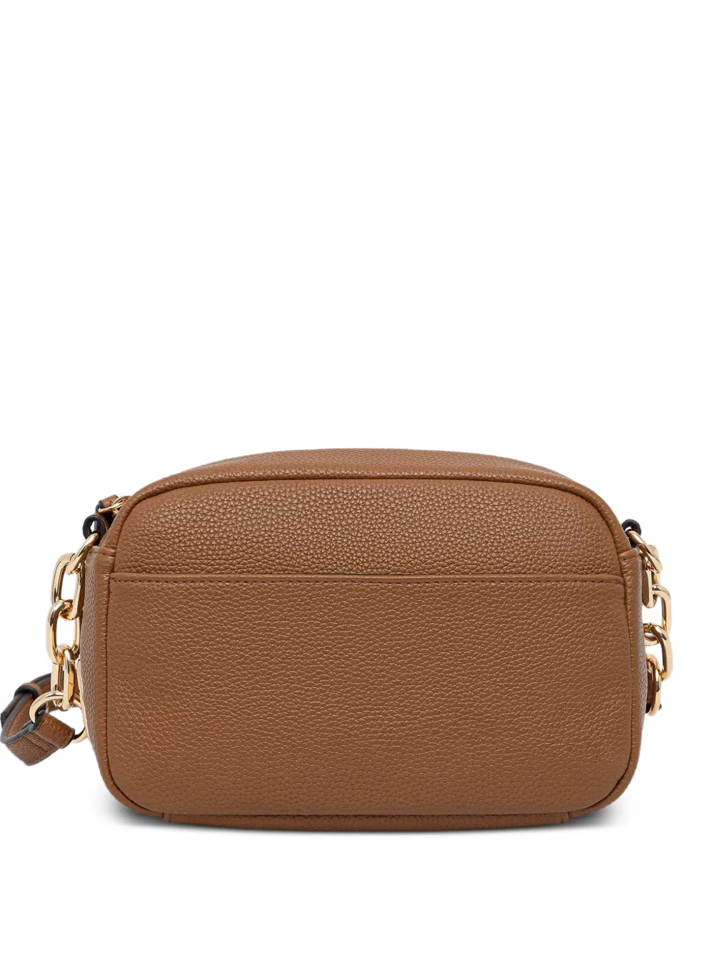 LIU JO logo-plaque pebbled-effect shoulder bag - Marrone