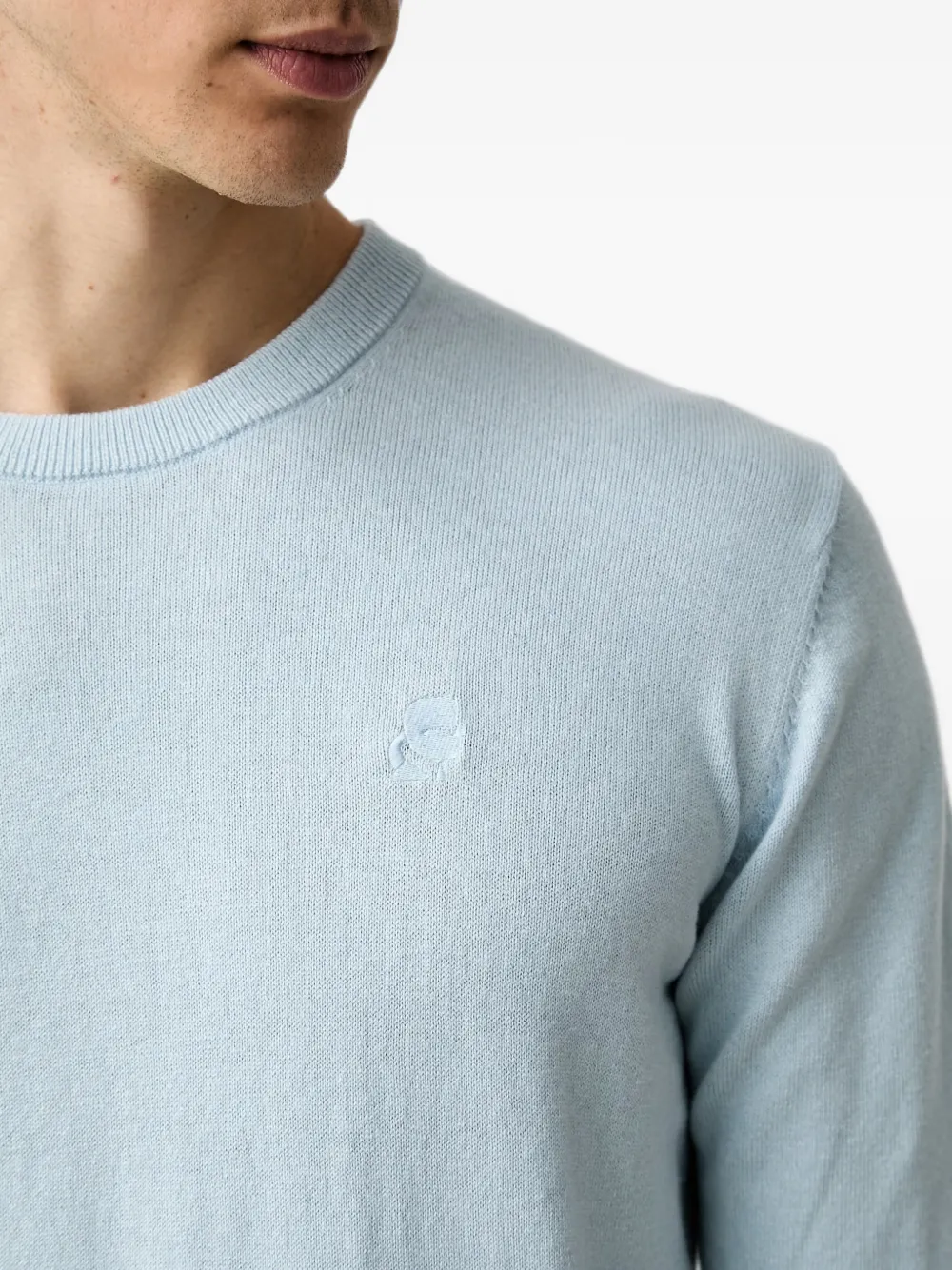 Karl Lagerfeld Trui met geborduurd logo Blauw