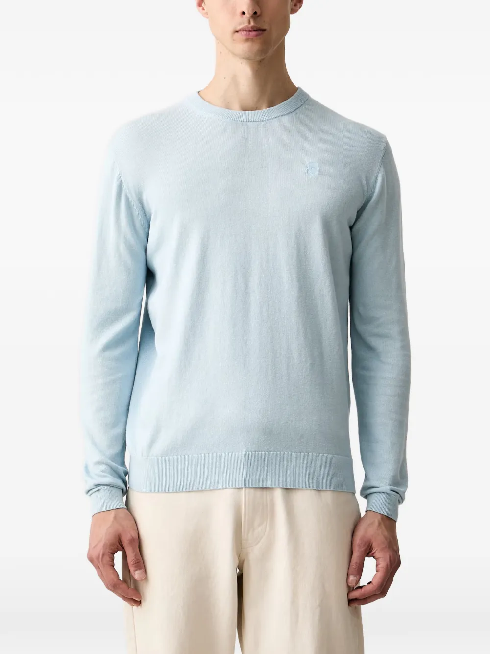 Karl Lagerfeld logo-embroidered sweater - Blau