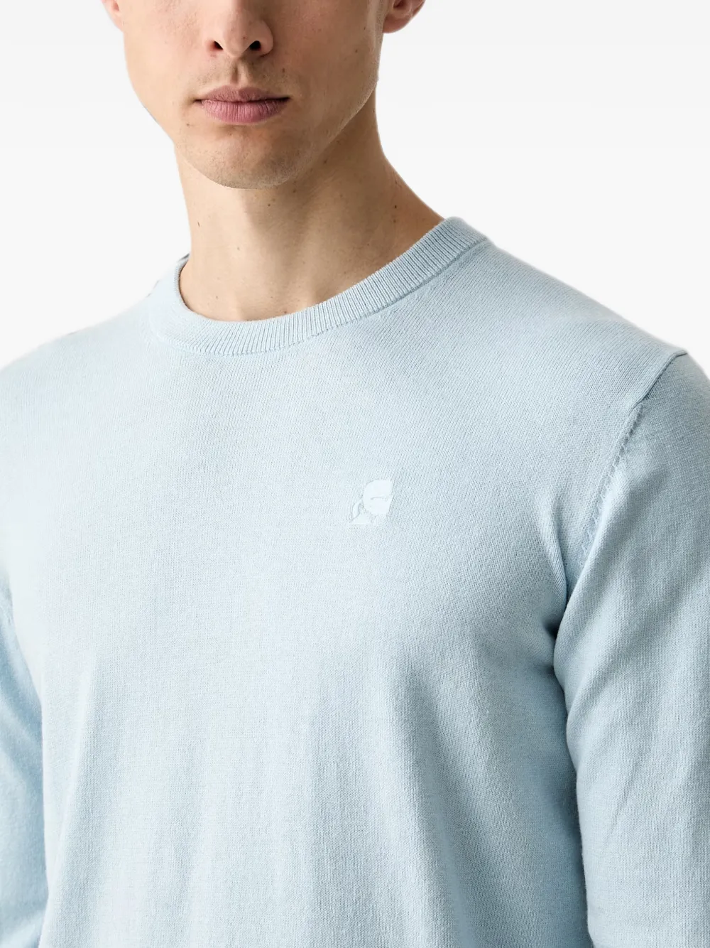 Karl Lagerfeld Trui met geborduurd logo Blauw