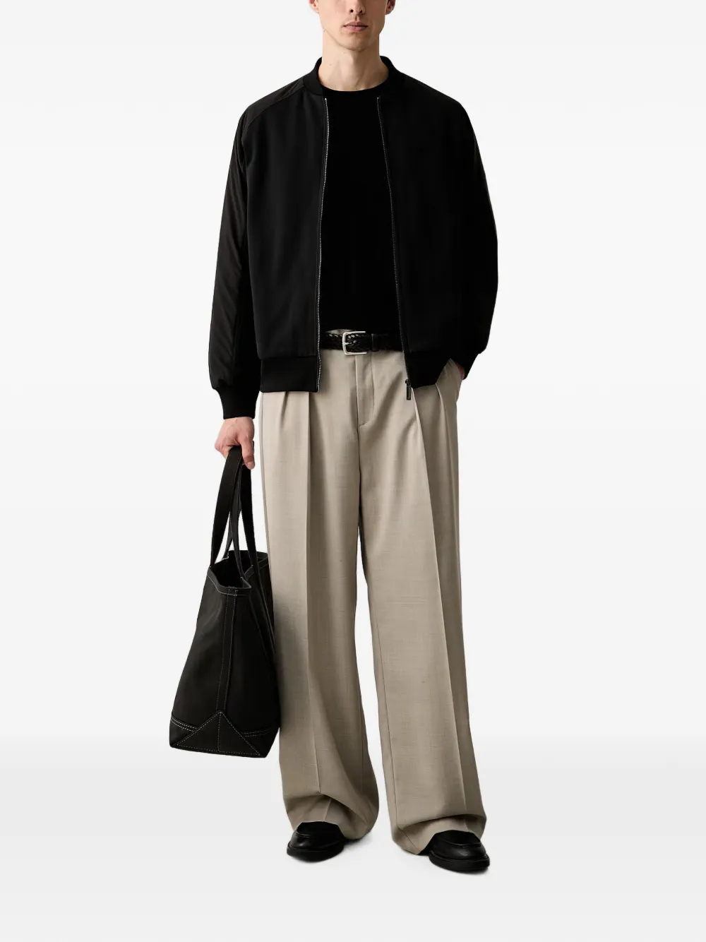 Karl Lagerfeld textured-knit sweater Zwart