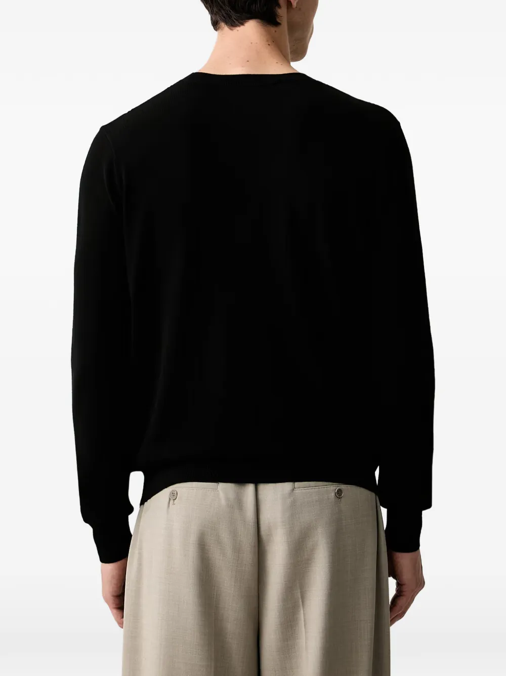 Karl Lagerfeld textured-knit sweater Zwart