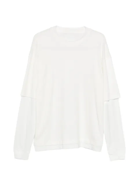 WOC Orange layered-sleeve crew-neck T-shirt