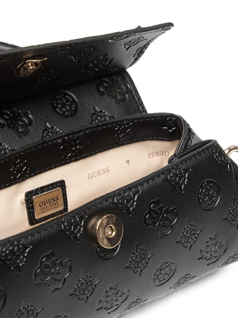 GUESS USA Diana shopper met handvat en logo-reliëf Zwart