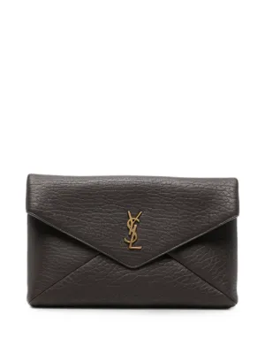 Saint Laurent カサンドラ キルティング クラッチバッグ | ブラック