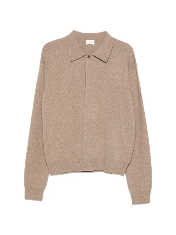 Saint Laurent Polo in Wool in Neutrals