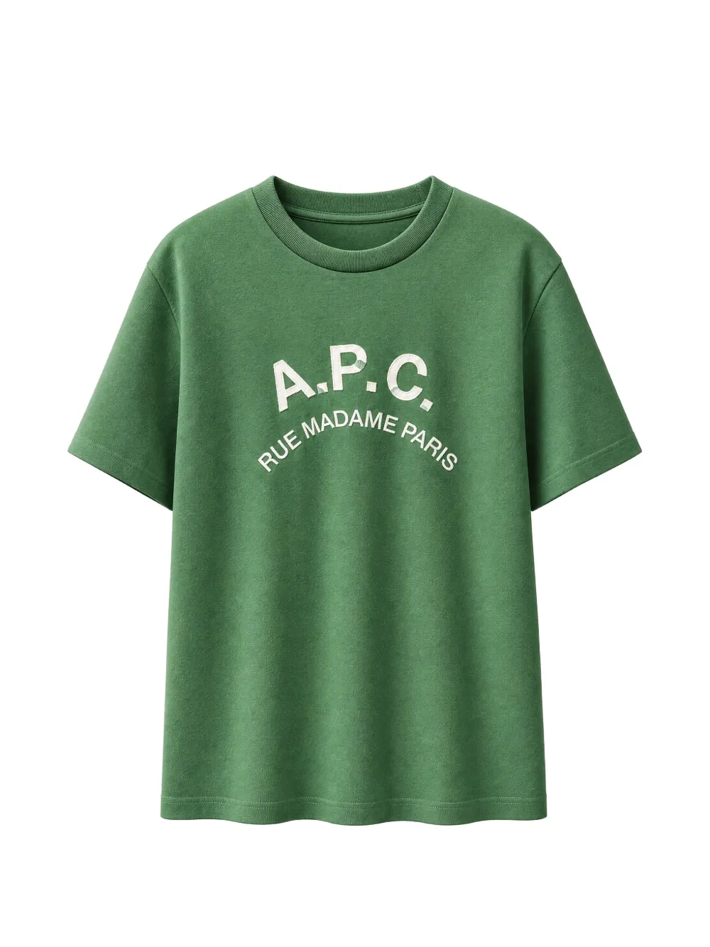A.P.C. T-shirt with faded-effect A.P.C. logo - Verde