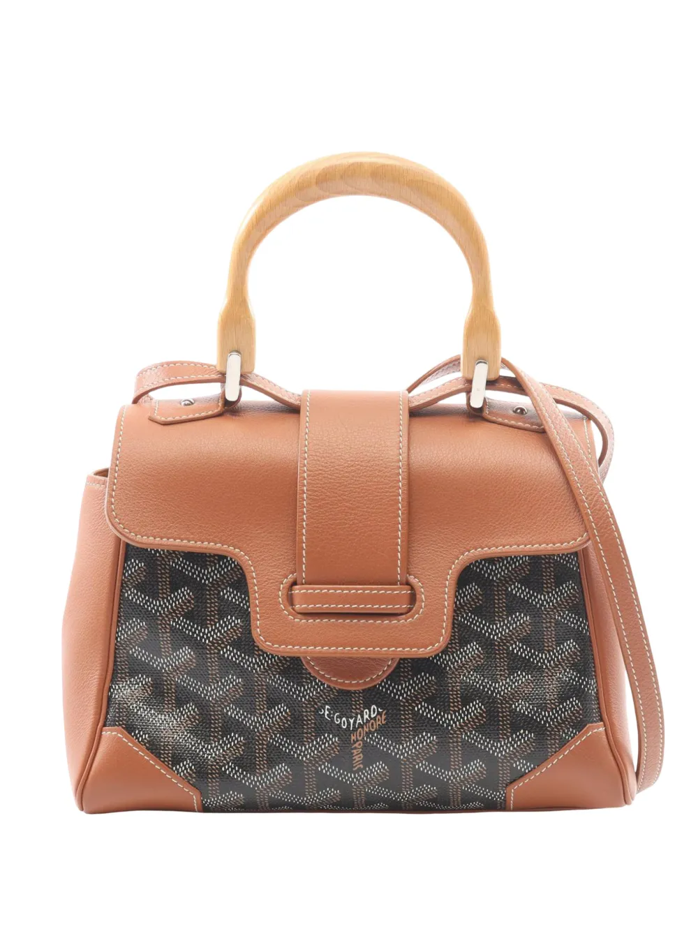 Goyard Pre-Owned 2000-2026 Mini Goyardine Saigon Souple satchel - Marrone