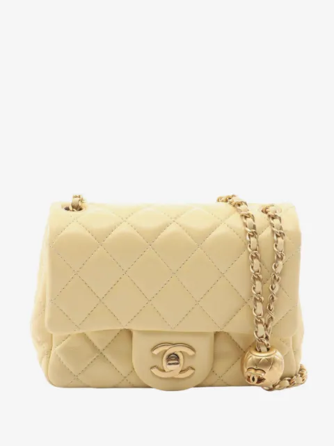 CHANEL Pre-Owned mini firkantet Single Flap crossbody-taske i lammeskind fra 2020