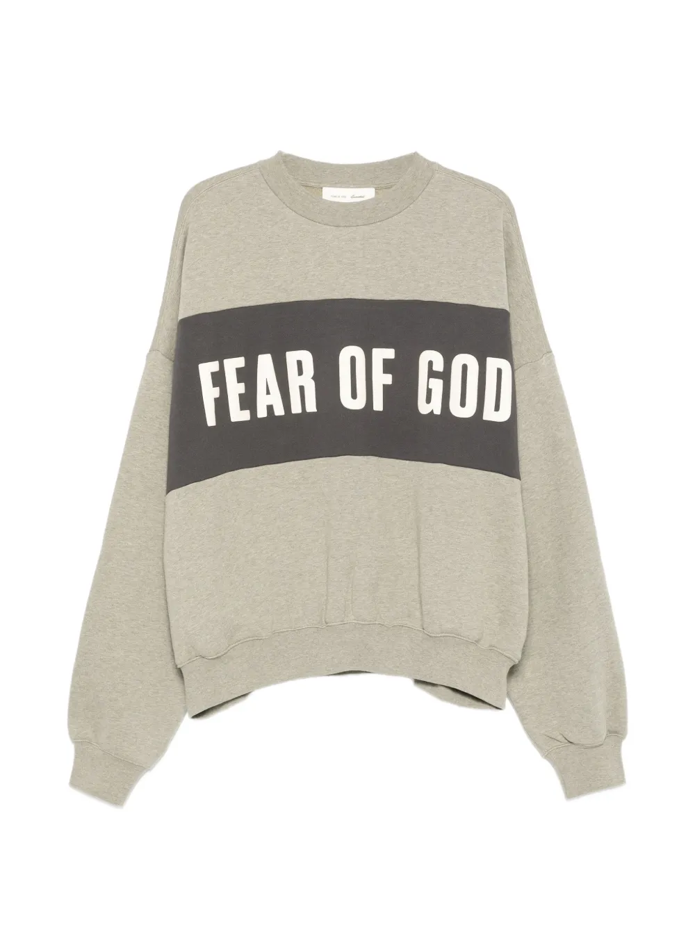 FEAR OF GOD ESSENTIALS cropped relaxed panelled sweatshirt Grijs
