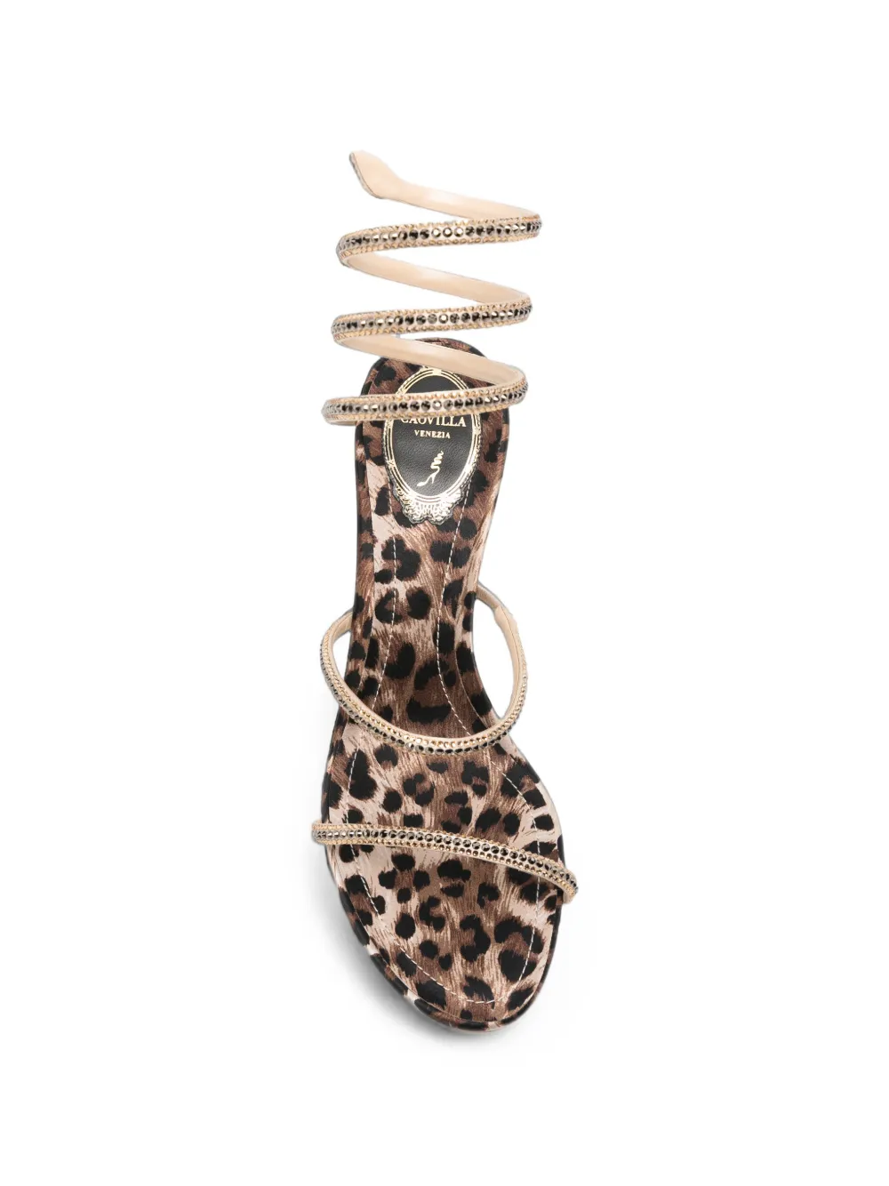 René Caovilla Cleo leopard-print sandals Bruin
