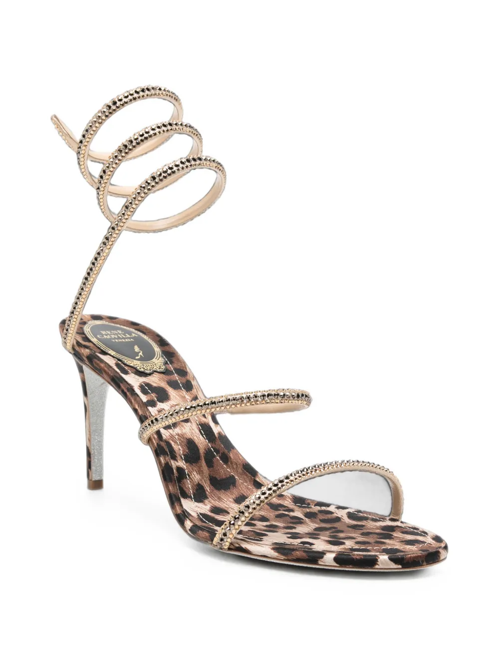René Caovilla Cleo leopard-print sandals Bruin