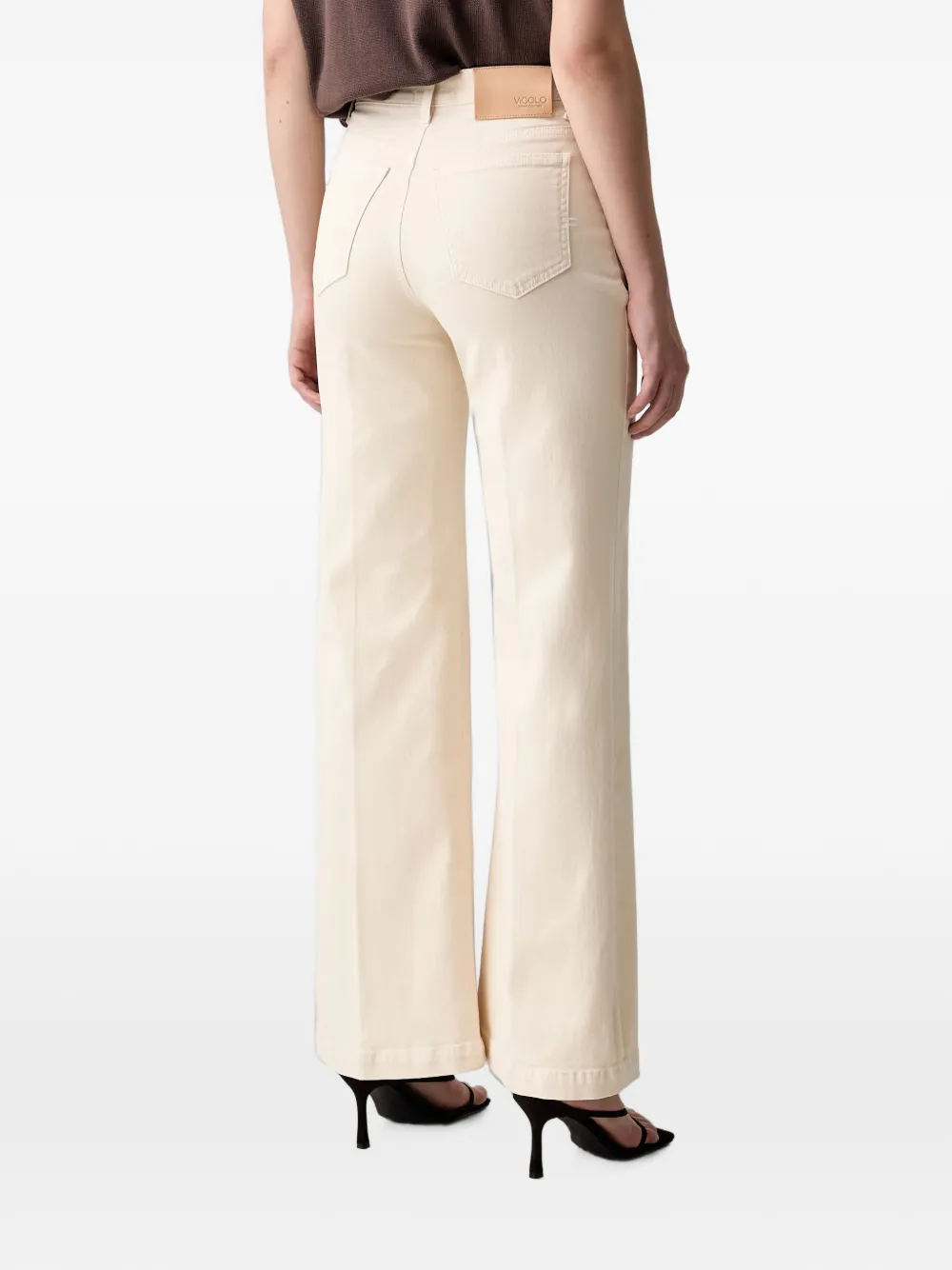 Vicolo Button-embellished Flared Jeans In Multi