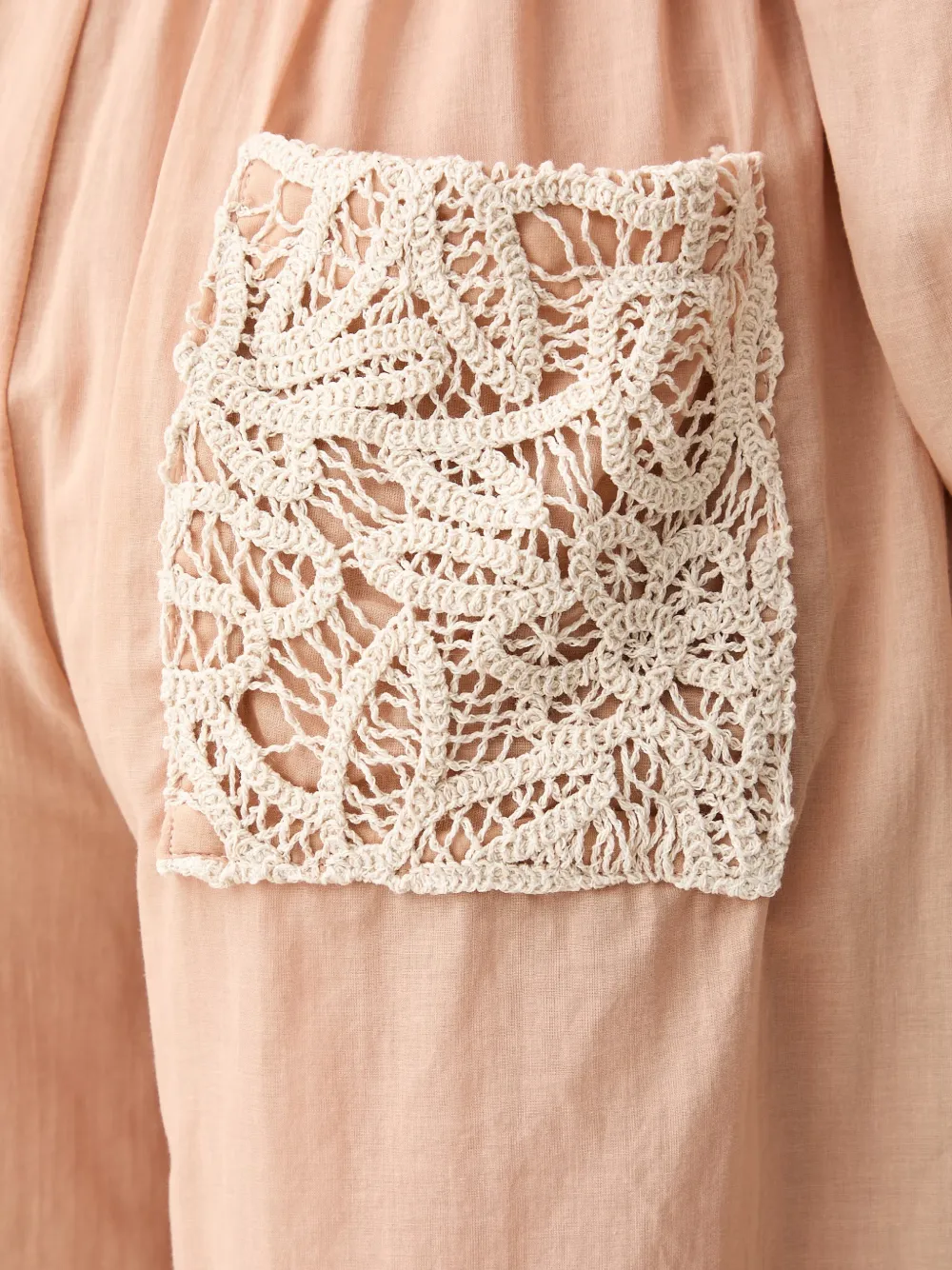 VICOLO Broek met elastische taille en gehaakt detail Roze