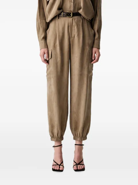 VICOLO pantalones cargo con bajos elásticos