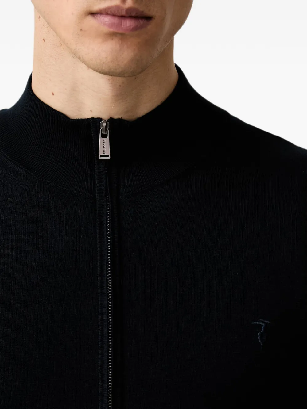 Trussardi Sweater met geborduurd logo Zwart
