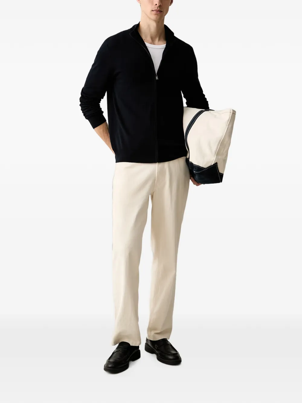 Trussardi Sweater met geborduurd logo Zwart