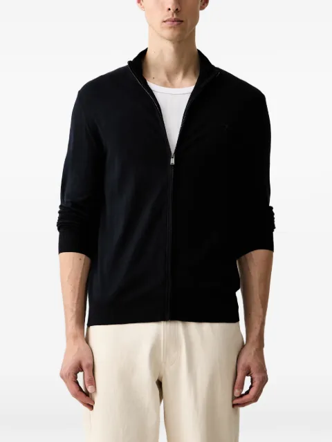 Trussardi zip-up logo-embroidered sweatshirt