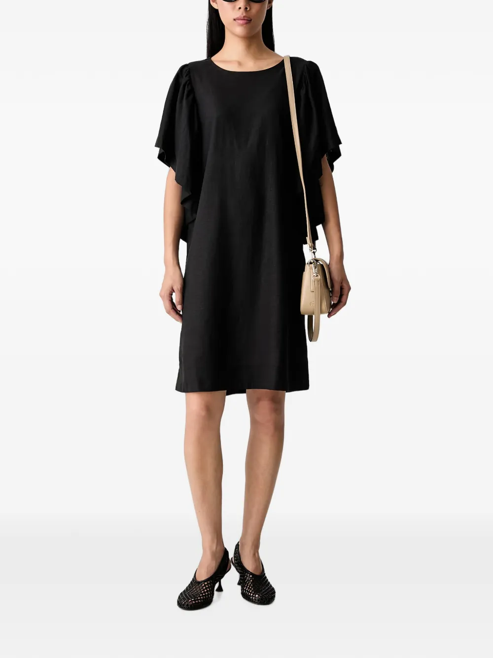 VICOLO Mini-jurk met ruches Zwart