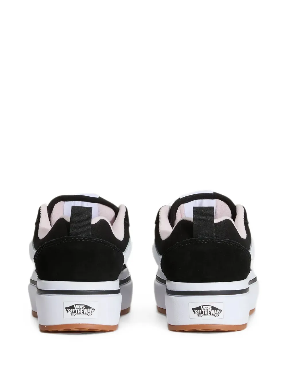 Vans Kids logo-patch platform sneakers Zwart