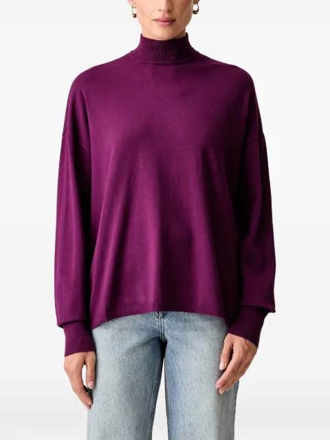 Trussardi high-neck drop-shoulder sweater