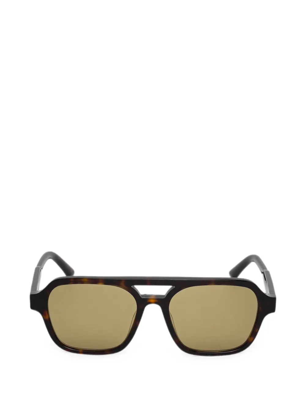 Patrizia Pepe tortoiseshell-effect pilot-frame sunglasses - Marrone