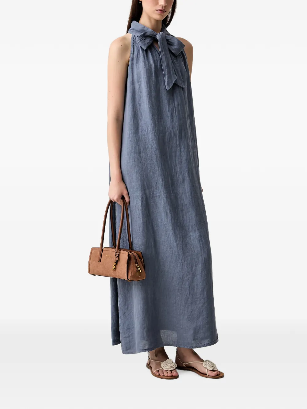 VICOLO Halterjurk met strikdetail Blauw