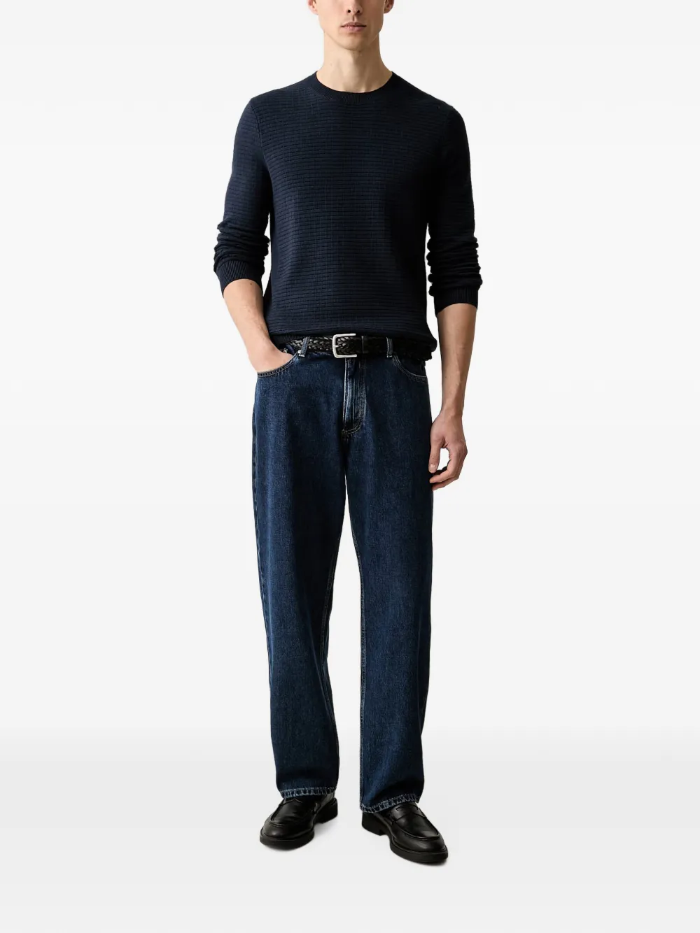 Trussardi Trui met ronde hals Blauw