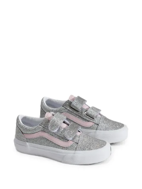 Vans Kids glitter-effect touch-strap sneakers
